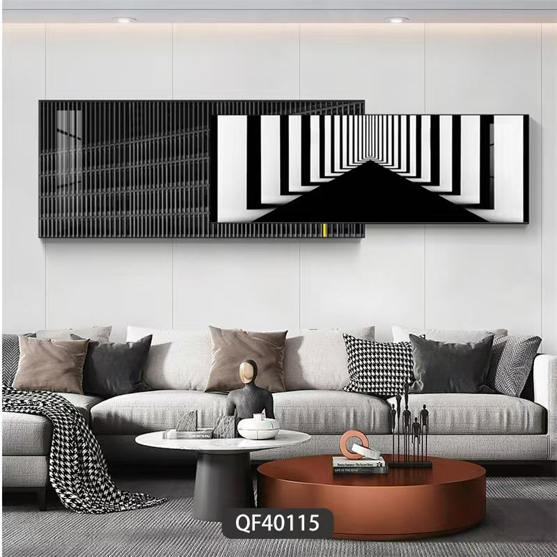 Black & White Striped Wall Art