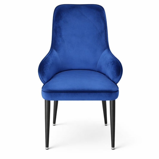 Royal Blue Velvet Wingback Chair