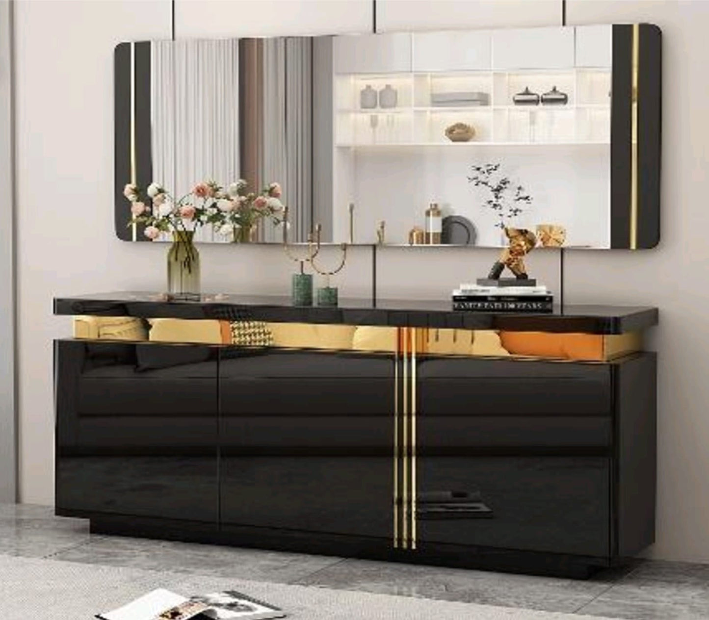 Silas Dining Cabinet + Mirror