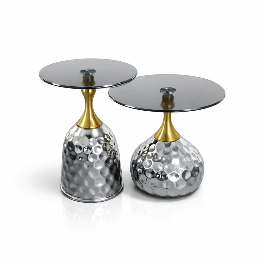 Hammered Side Table Set