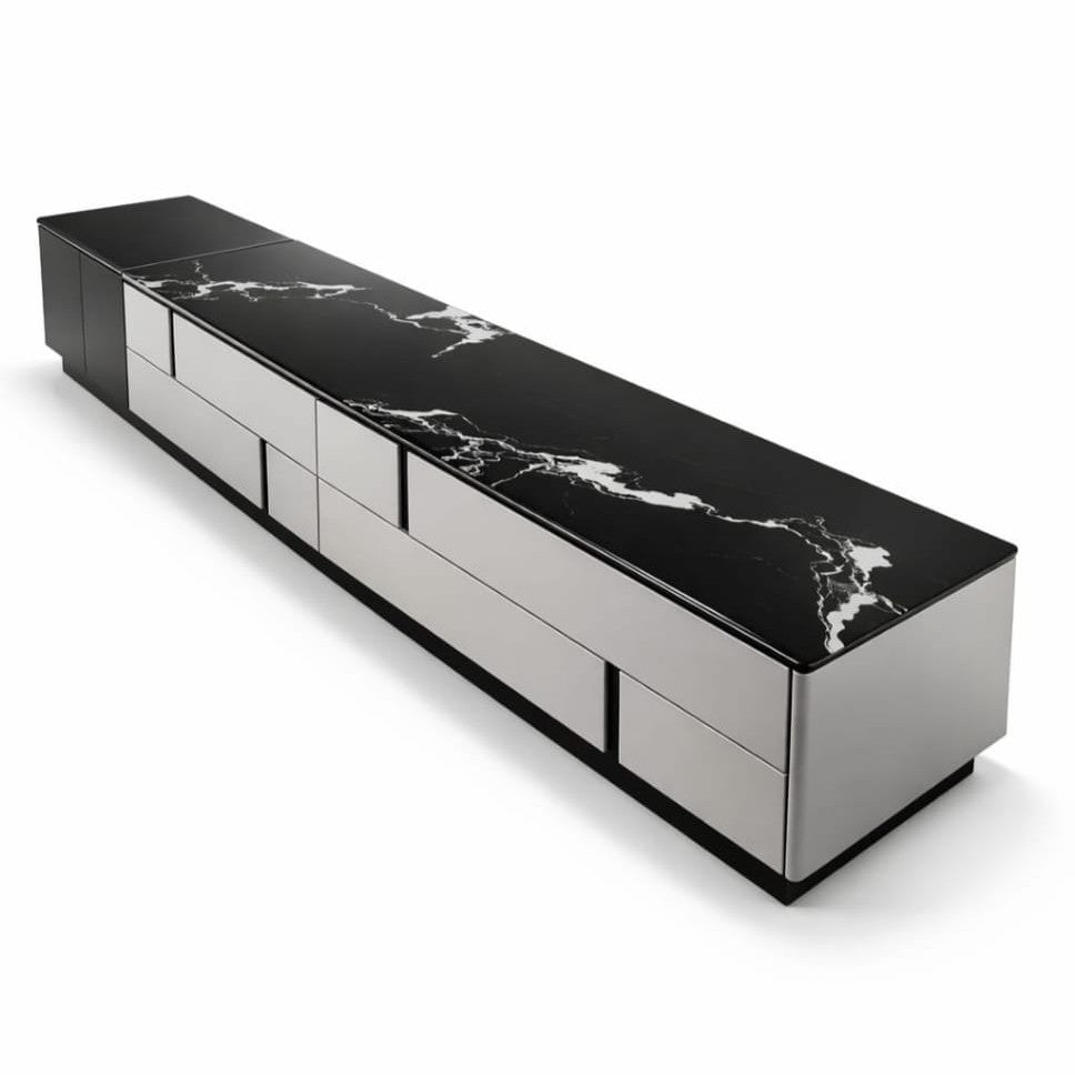 Wooden With Marble Top TV Unit