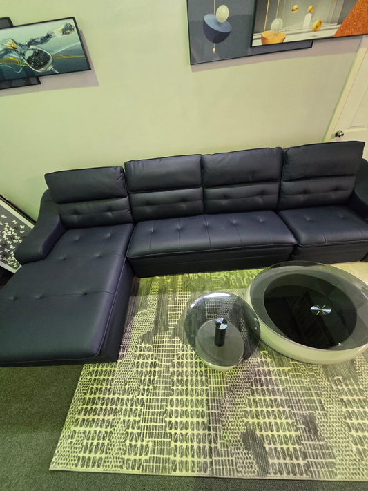 Nevy Blue Full Leather Couch